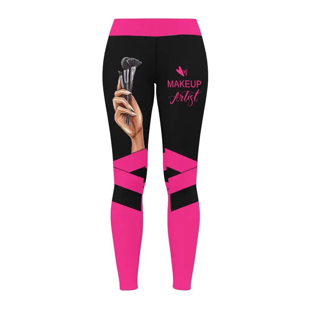 Women Clothing Makeup Artist Sportwear Legging Pants For