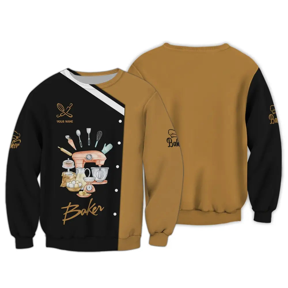 Women Shirt Baking Lover Baker Hoodie Sportwear Long Sleeve / S T-Shirt