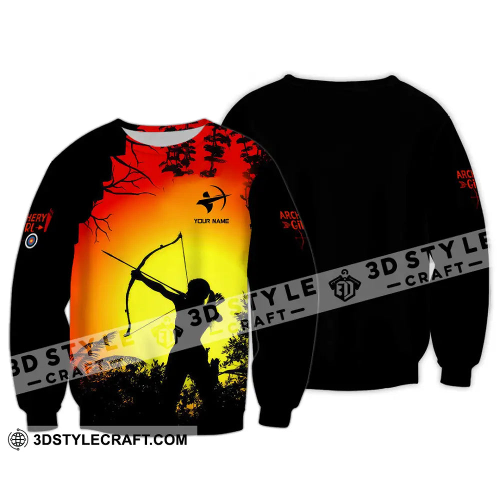 Women Shirt - Custom Archery Girl Lover Archery Player Shirt Long Sleeve / S T-shirt