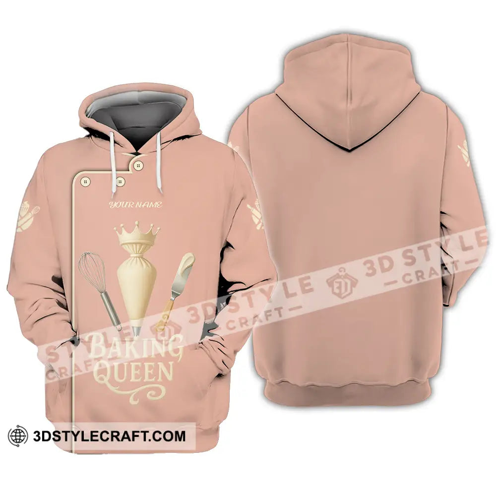 Women Shirt Custom Baking Queen Shirt Hoodie / S T shirt