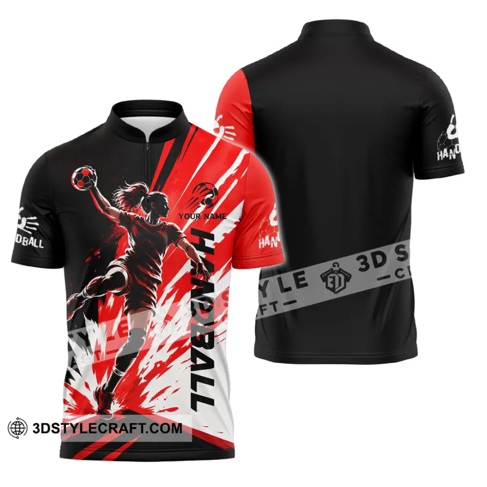 Women Shirt - Custom Handball Shirt - Zipper Polo Shirt / S - T-shirt