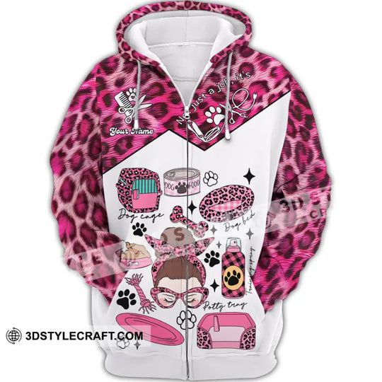 Women Shirt - Custom It's Not Just A Job, It's Love, Pet Groomer Shirt style option 2