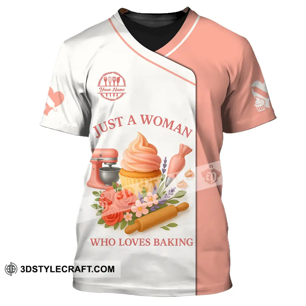 Women Shirt Custom Just A Woman Who Love Baking Shirt T Shirt / S T shirt