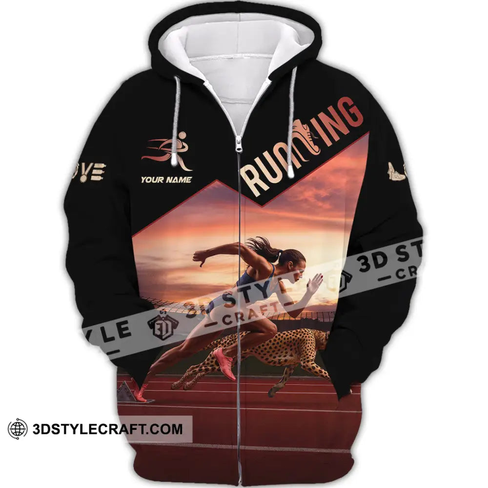 Women Shirt - Custom Love Running Player Shirt Zipper Hoodie / S T-shirt