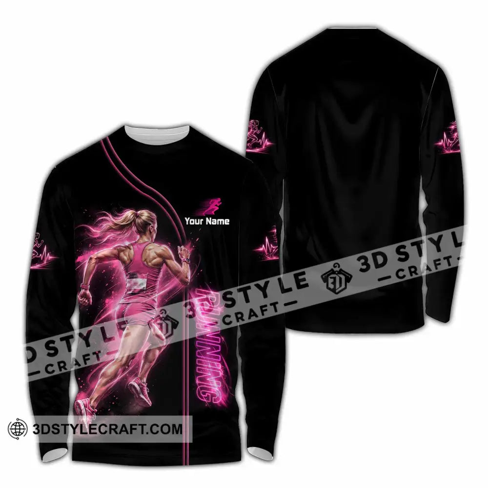 Women Shirt - Custom Running Shirt - Long Sleeve Shirt / S - T-shirt