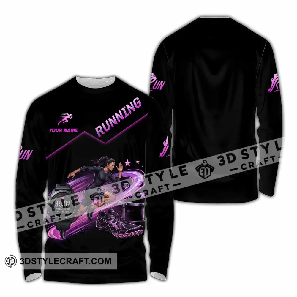 Women Shirt - Custom Running Shirt - Long Sleeve Shirt / S - T-shirt
