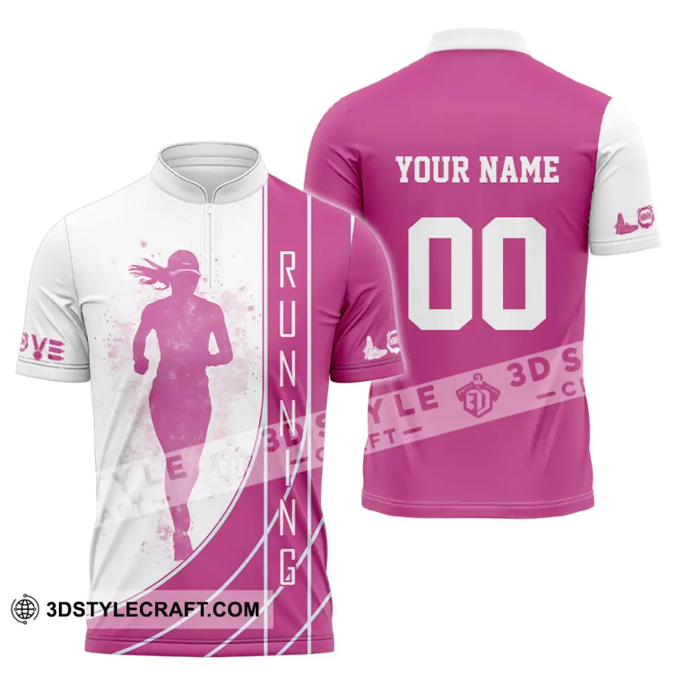Women Shirt - Custom Running Lover Shirt Zipper Polo Shirt / S T-shirt