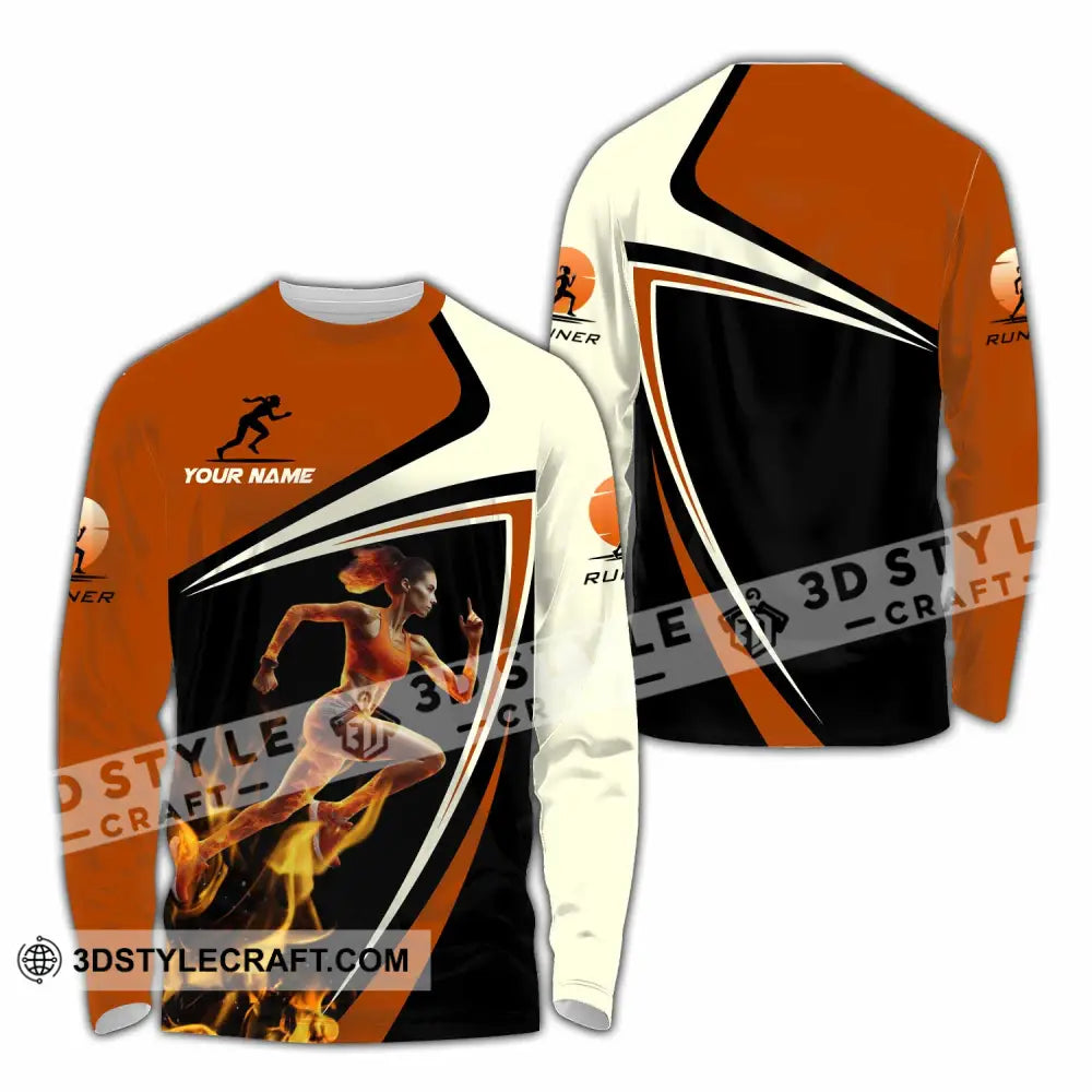 Women Shirt - Custom Running Women Runner Shirt Long Sleeve Shirt / S T-shirt