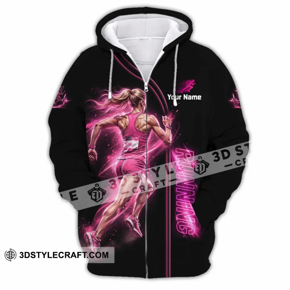 Women Shirt - Custom Running Shirt - Zipper Hoodie / S - T-shirt