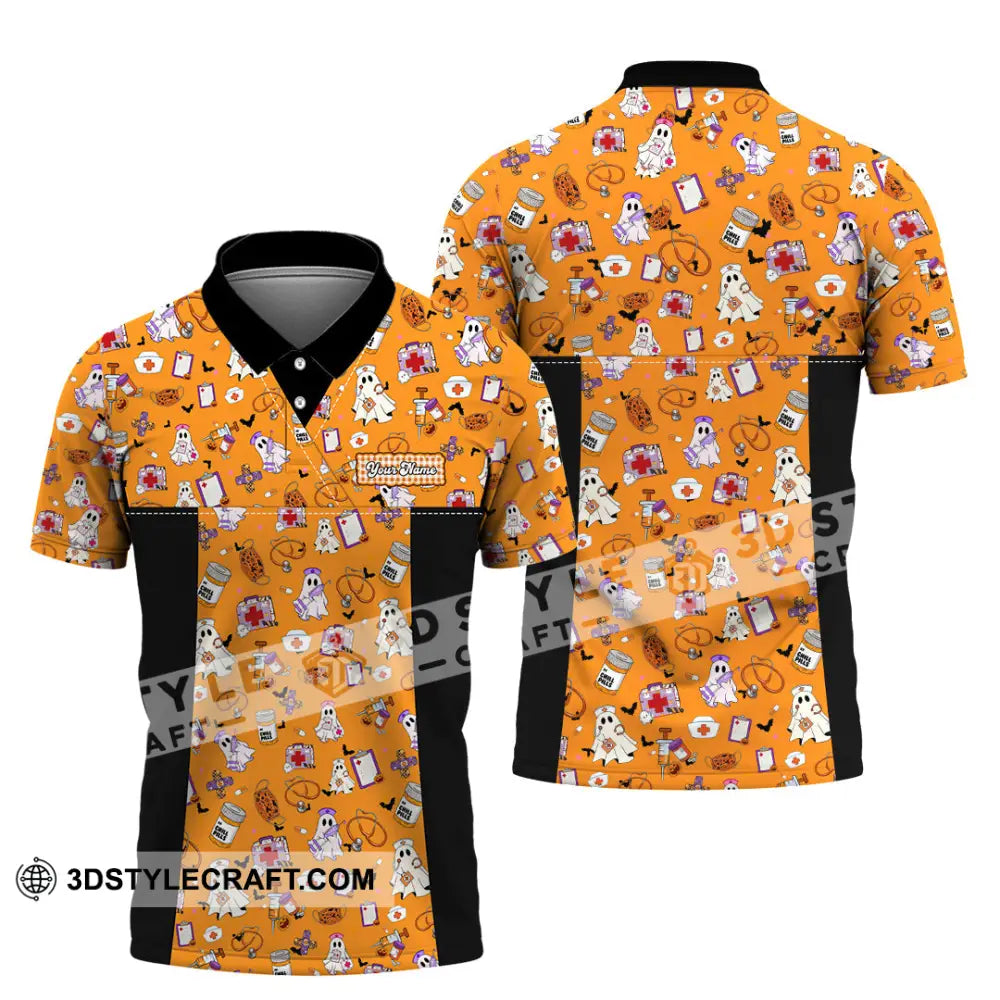 Women Shirt - Custom Scrubstar Fright Friends Halloween Shirt Polo Shirt / S T-shirt