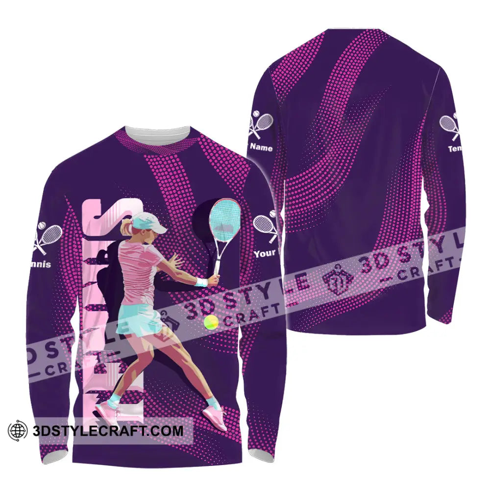 Women Shirt - Custom Tennis 3D Shirt Long Sleeve Shirt / S T-shirt