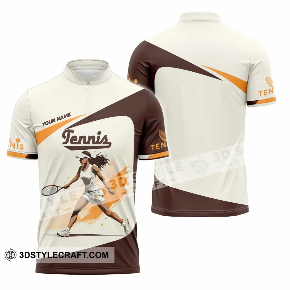 Women Shirt Custom Tennis Shirt Zipper Polo Shirt / S T shirt