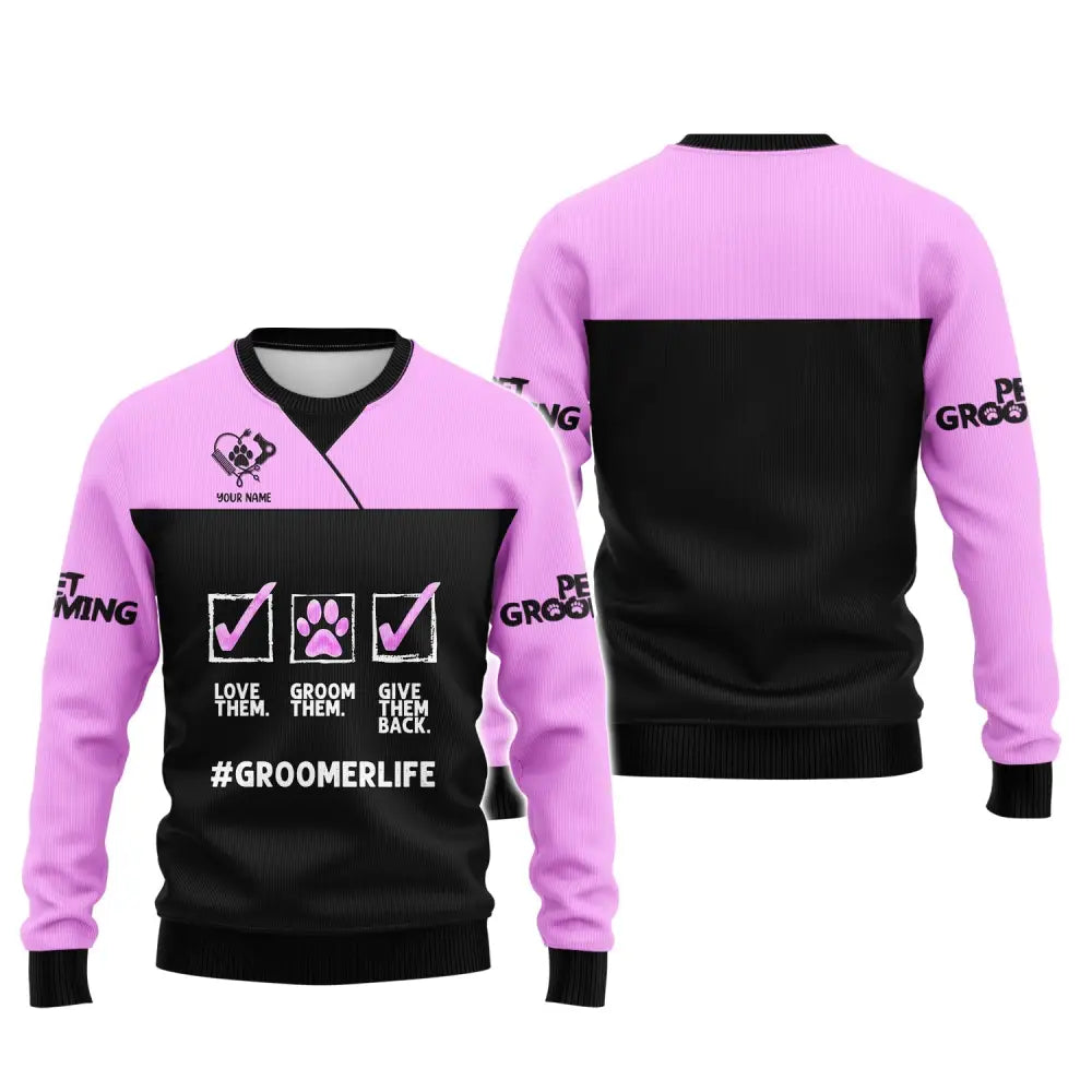 Women Shirt Groomer Life Hoodie Sportwear T-Shirt