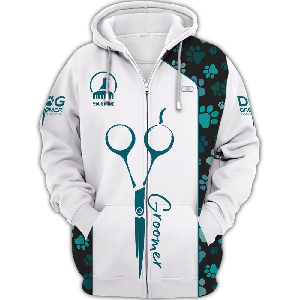 Women Shirt Groomer Life Pet Grooming Sportwear Zipper Hoodie / S T-Shirt