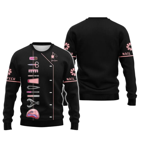 Women Shirt, Nail Technician Shirt, Nail Tech Hoodie, Nail Tech Sportwear style option 4