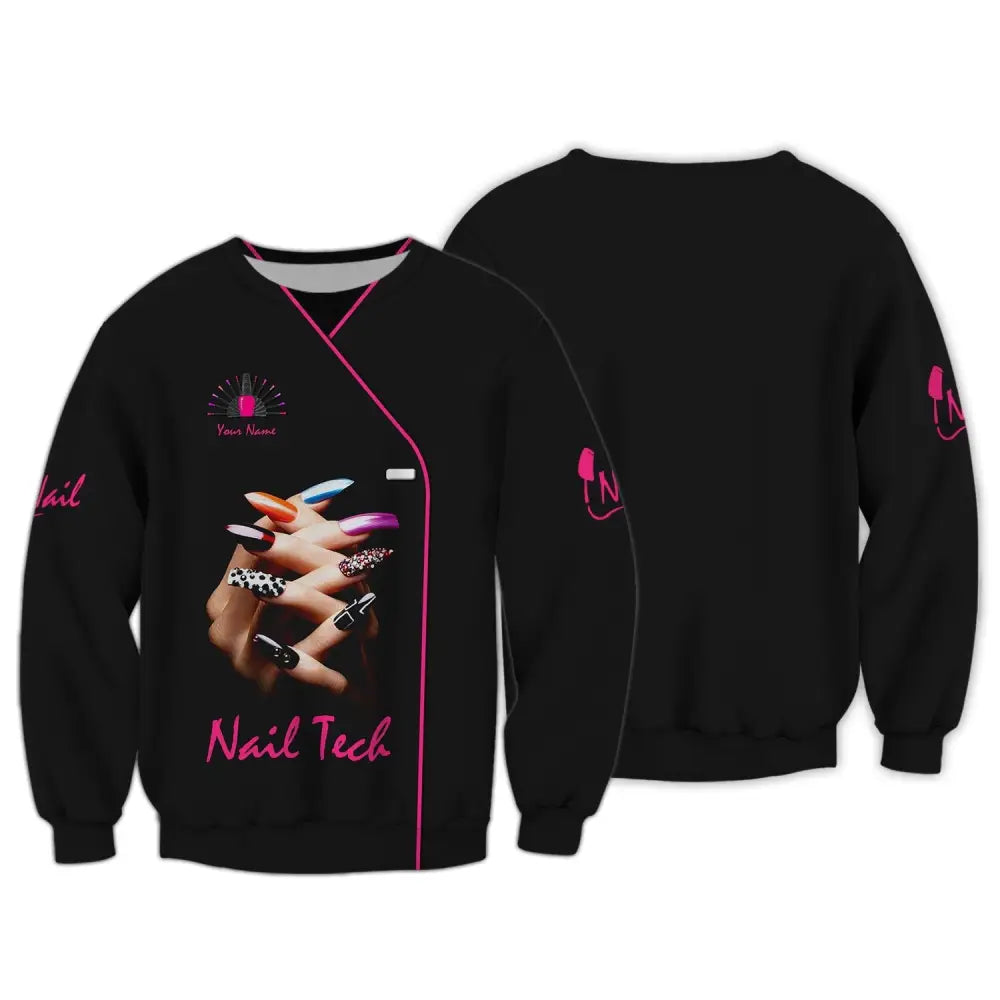 Women Shirt Nail Technician Tech Sportwear Long Sleeve / S T-Shirt