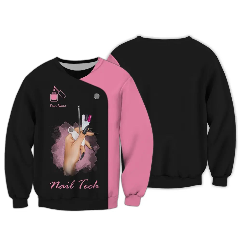 Women Shirt Nail Technician Tech Sportwear Long Sleeve / S T-Shirt